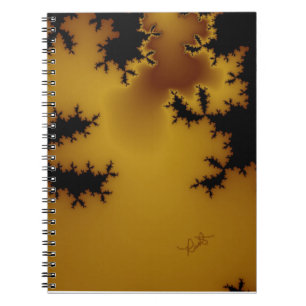 Cuaderno bloc de notas de arte fractal de óxido