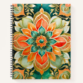 Cuaderno Bloc de notas de arte jovial bizantino colorido