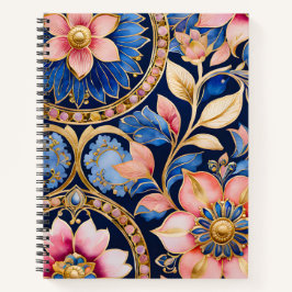 Cuaderno Bloc de notas de arte jovial bizantino colorido