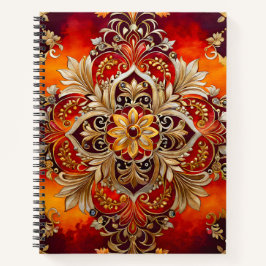 Cuaderno Bloc de notas de arte jovial bizantino colorido