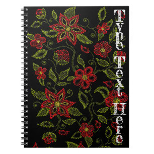 Cuaderno Bloc de notas de arte nativo Metis Beading Journal
