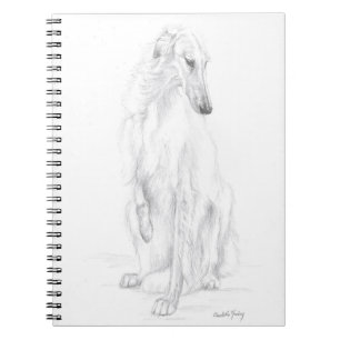 Cuaderno Bloc de notas de arte ruso de perro lobo