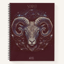 Bloc de notas de astrología para Aries