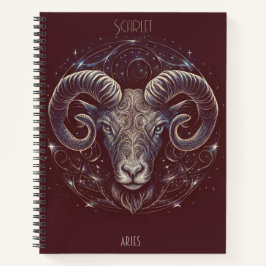 Cuaderno Bloc de notas de astrología para Aries