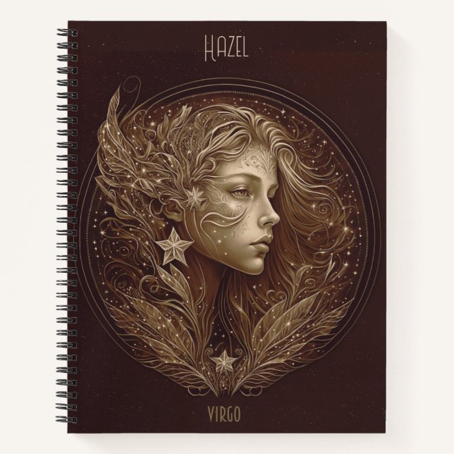 Cuaderno Bloc de notas de astrología para Virgo (Anverso)