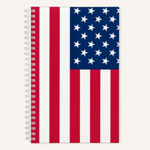 Cuaderno Bloc de notas de bandera estadounidense
