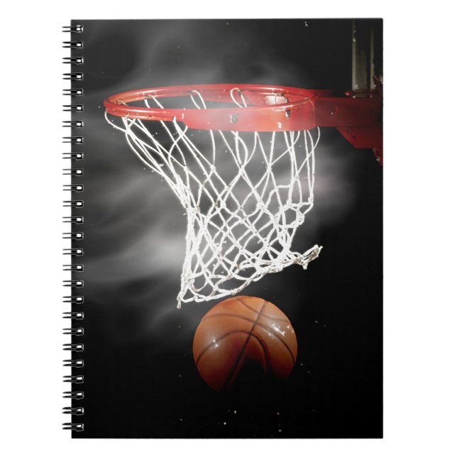 Cuaderno Bloc de notas de básquetbol de cierre (Frente)