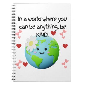 Cuaderno Bloc de notas de Be Kind Earth Teacher