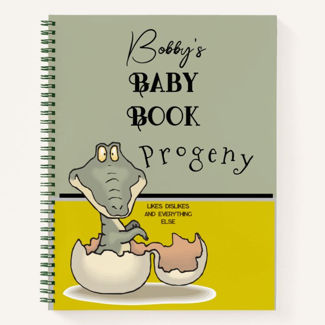 Cuaderno Bloc de notas de Bebé de nombre personal | (Anverso)