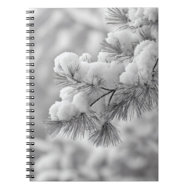 Cuaderno Bloc de notas de bifurcación de pino cubierto de n (Frente)
