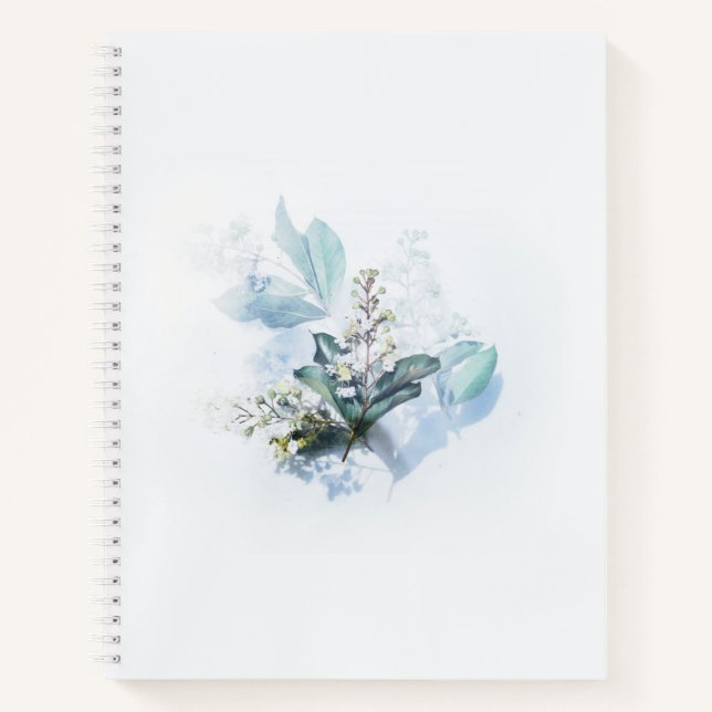 Cuaderno Bloc de notas de Blue Flowers College (Anverso)