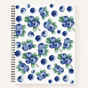 Cuaderno bloc de notas de blueberry