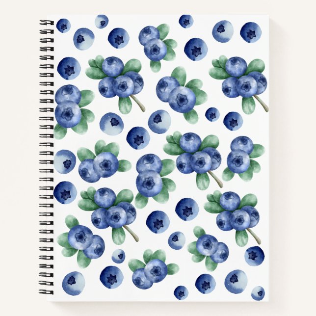 Cuaderno bloc de notas de blueberry (Anverso)