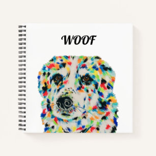 Cuaderno Bloc de notas de borde de cola de perro