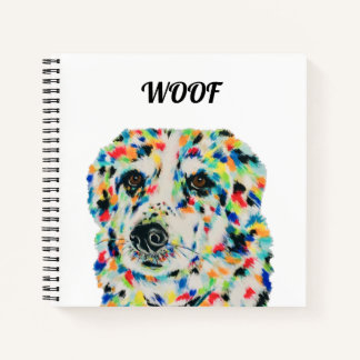 Cuaderno Bloc de notas de borde de cola de perro