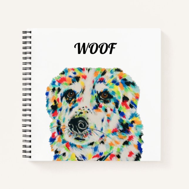 Cuaderno Bloc de notas de borde de cola de perro (Anverso)
