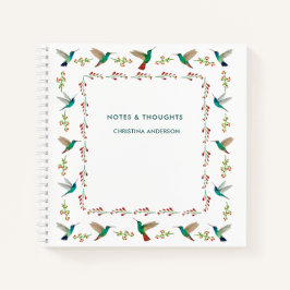 Cuaderno Bloc de notas de borde de Hummingbird personalizad