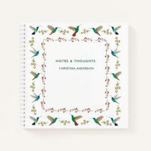 Cuaderno Bloc de notas de borde de Hummingbird personalizad