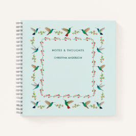 Cuaderno Bloc de notas de borde de Hummingbird personalizad