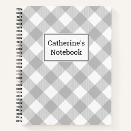 Cuaderno Bloc de notas de búfalo gris de personalizable