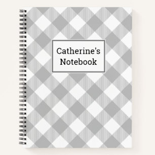 Cuaderno Bloc de notas de búfalo gris de personalizable