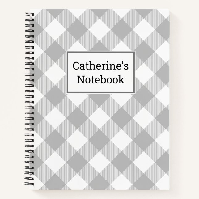 Cuaderno Bloc de notas de búfalo gris de personalizable (Anverso)