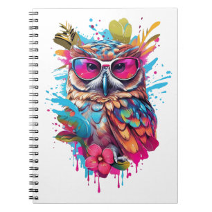 Cuaderno Bloc de notas de Búho "Oneness With The Universe"