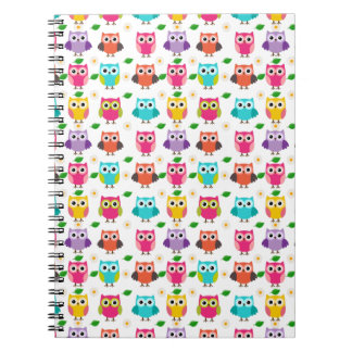 Cuaderno Bloc de notas de búho rosado