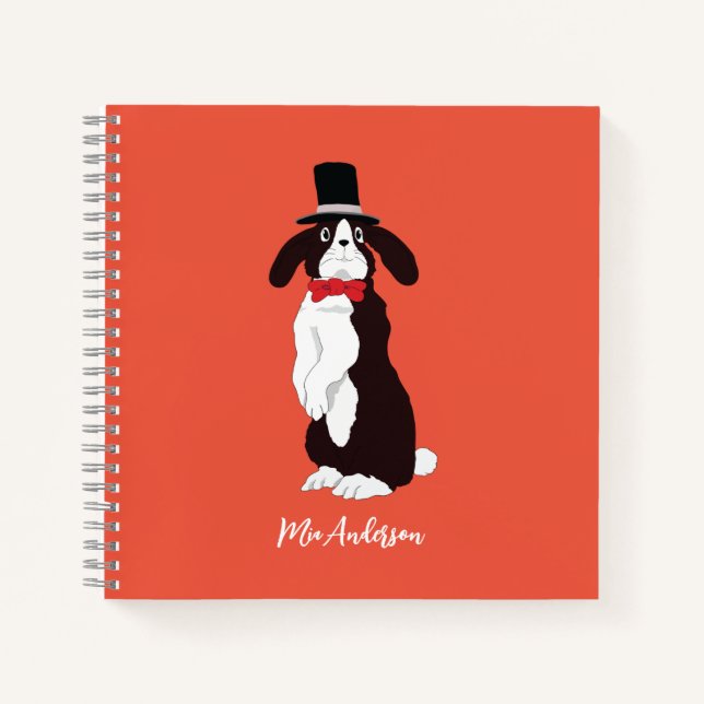 Cuaderno Bloc de notas de Bunny de Tuxedo Real (Anverso)