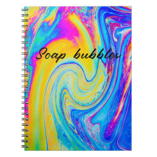 Cuaderno bloc de notas de burbujas de jabón