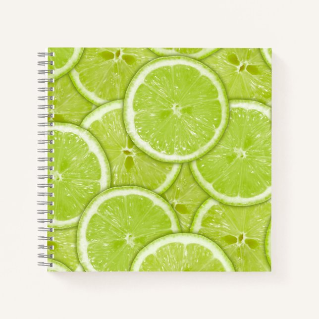 Cuaderno Bloc de notas de cal verde fresco (Anverso)