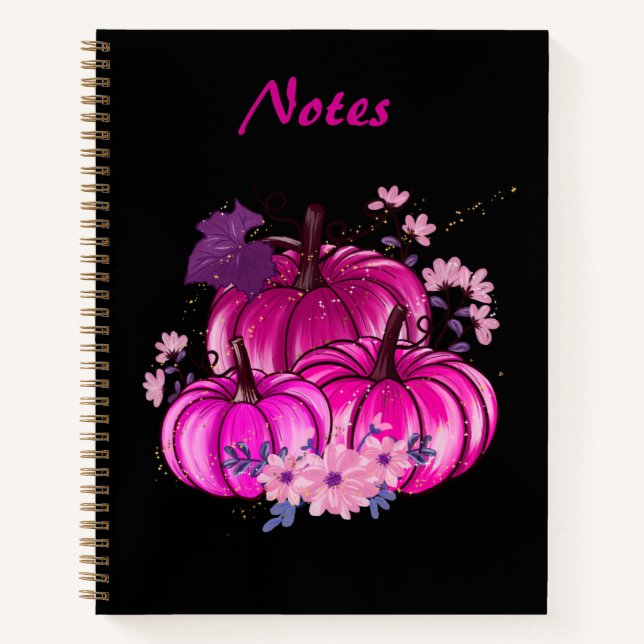 Cuaderno Bloc de notas de calabaza de otoño (Anverso)