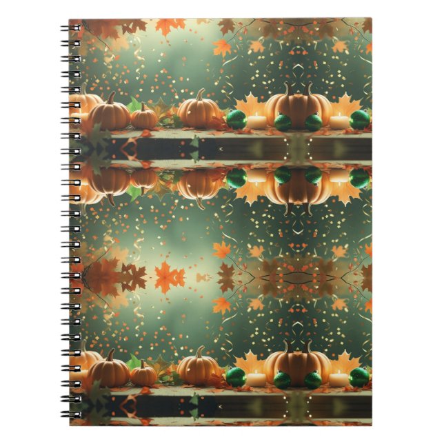 Cuaderno Bloc de notas de calabaza para otoño - otoño (Frente)