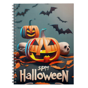 Cuaderno Bloc de notas de calabazas de Halloween