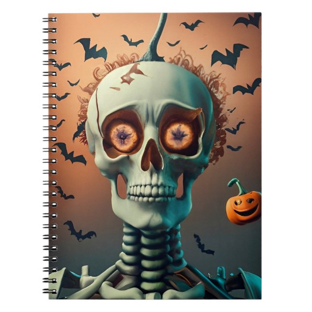 Cuaderno Bloc de notas de calabazas de Halloween (Frente)