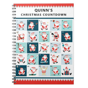 Cuaderno bloc de notas de calendario anticipado para Navida