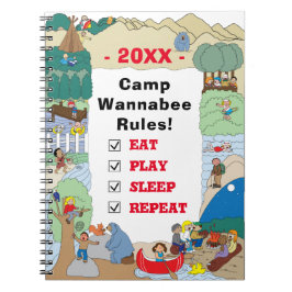 Cuaderno Bloc de notas de campamento