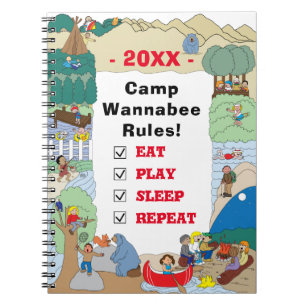 Cuaderno Bloc de notas de campamento