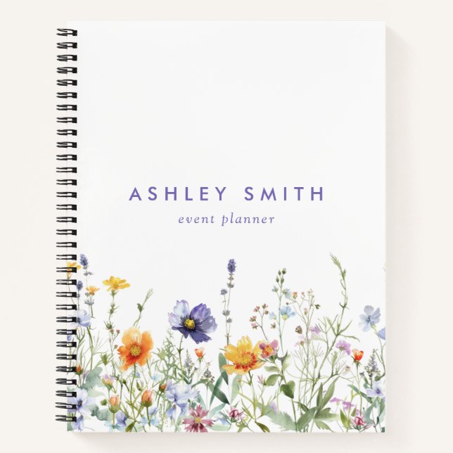 Cuaderno Bloc de notas de campo de flores silvestres (Anverso)