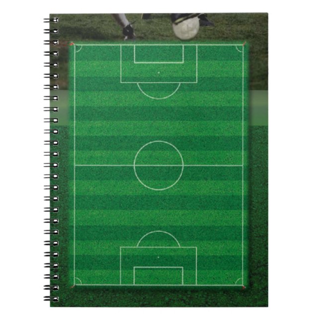 Cuaderno Bloc de notas de campo de fútbol (Frente)