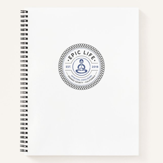 Cuaderno Bloc de notas de caoba espiritual de vida épica (Anverso)