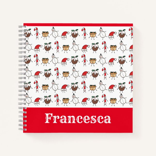 Cuaderno bloc de notas de caracteres de Navidades personali (Anverso)