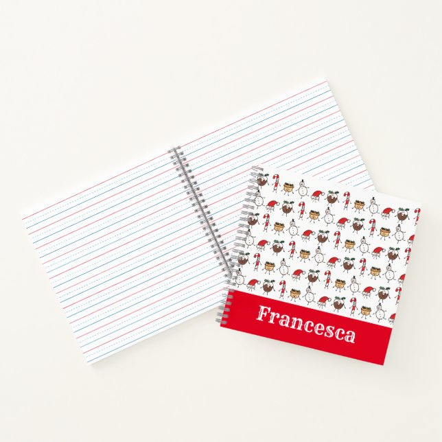 Cuaderno bloc de notas de caracteres de Navidades personali (Interior)