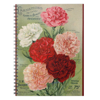 Cuaderno Bloc de notas de carnación botánica VTG