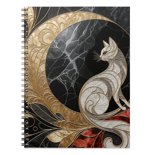 Cuaderno bloc de notas de Cat Deco (Frente)