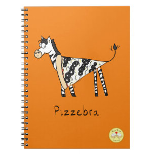 Cuaderno Bloc de notas de cebra zebra de Pizzebra Pizza