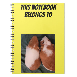 Cuaderno Bloc de notas de cerdo de Guinea personalizable