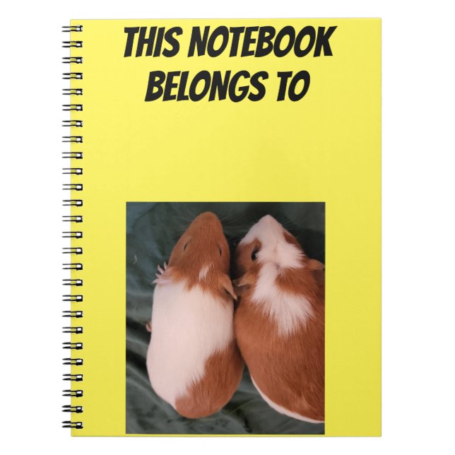 Cuaderno Bloc de notas de cerdo de Guinea personalizable (Frente)