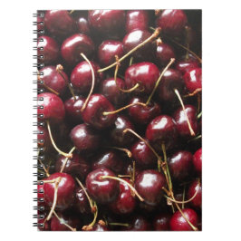 Cuaderno Bloc de notas de cerezas rojas