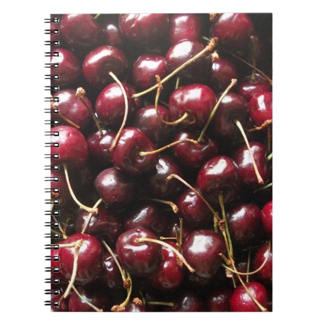 Cuaderno Bloc de notas de cerezas rojas (Frente)